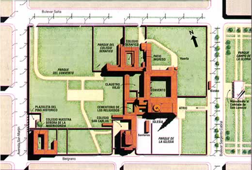 Plano del convento de San Carlos 