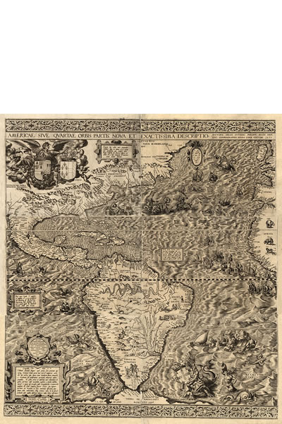 Mapa de América del Sur En uno de los primeros mapas de América del Sur (1562) figura el Fuerte Sancti Spiritus