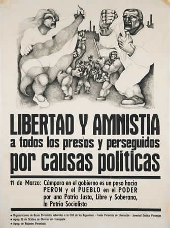 Dibujo de Carpani del Frejuli de la campaña electoral de 1973
