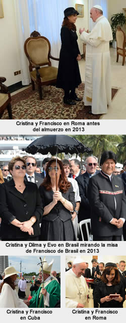 Cristina y el Papa Francisco