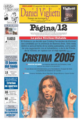 . Cristina Fernández de Kirchner candidata por la provincia de Buenos Aires para las elecciones legislativas para 2005