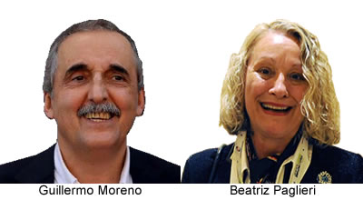 Guillermo Moreno Secretario de Comercio de la Nación y Beatriz Paglieri en el  (INDEC)