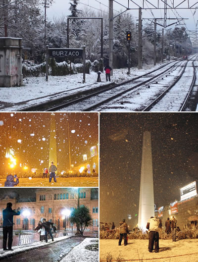 Nieva en la Ciudad de Buenos Aires