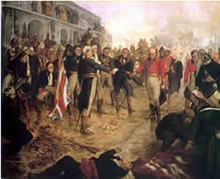 Rendición inglesa de Beresfor frente a Liniers en 1806