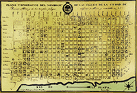 Plano de 1820 con los nuevos nombres de las calles