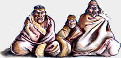 Familia de indios araucanos