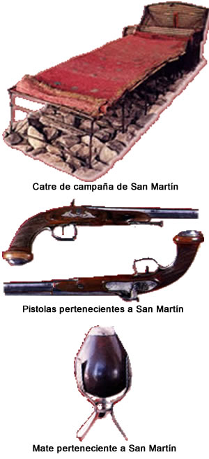 Objetos personales de San martin