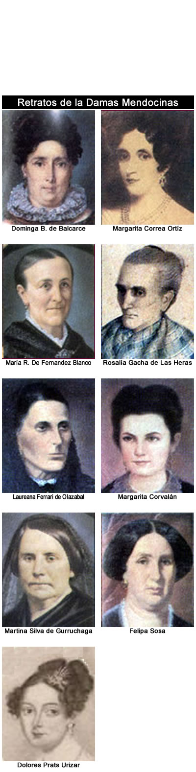 retrato de las damas mendocinas