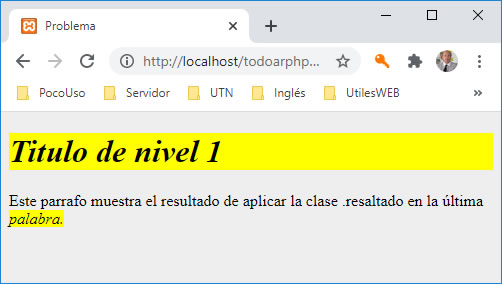 definicion de clases en css