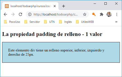 padding formato resumido