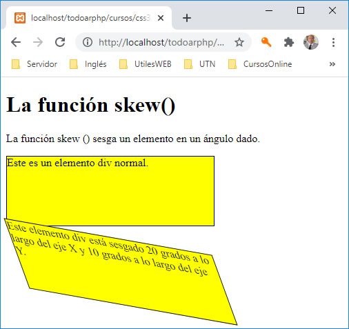 transform:skew