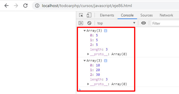 array javascript