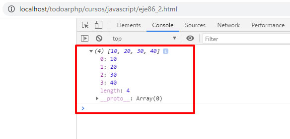 array javascript