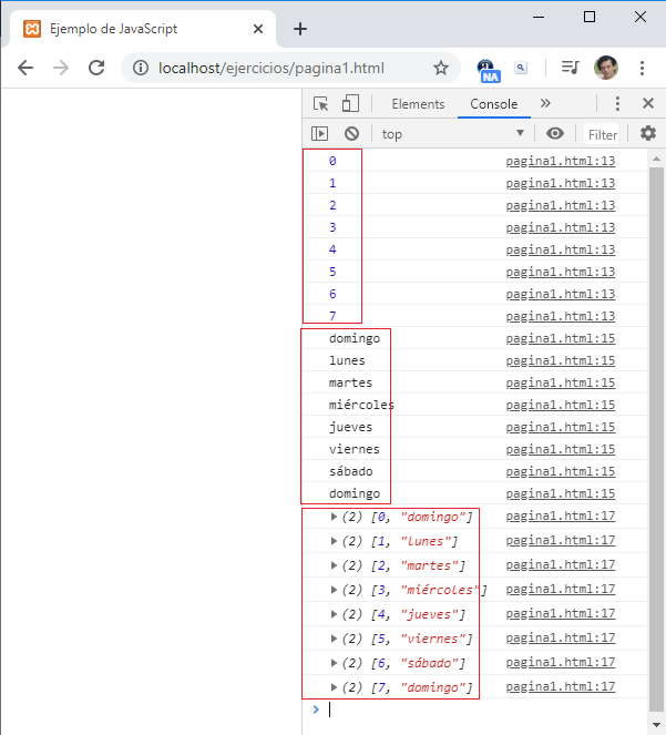 Array keys values entries javascript