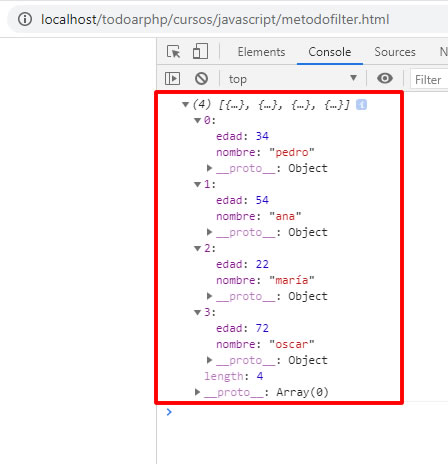 Array keys values filter