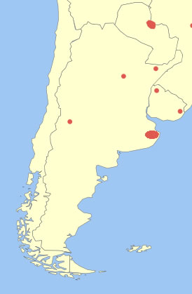 distribucion del venado de las pampas