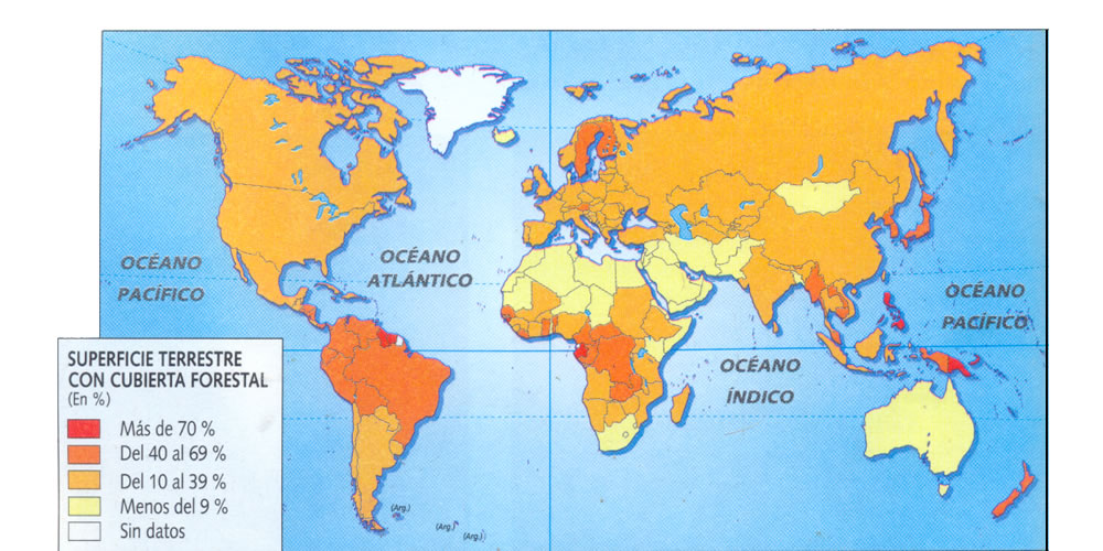 mapa de recursos foretales