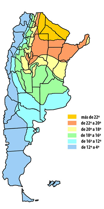 temperaturas en Argentina