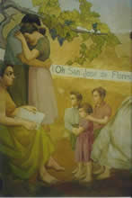 Mural de la iglesia de Flores