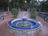 El patio andaluz en el rosedal