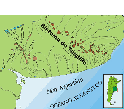 Sistema de Tandilia corre de noroeste a sudest