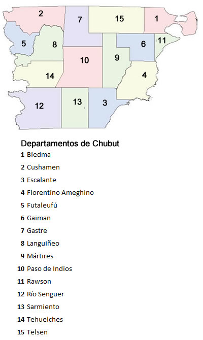 departamentos de chubut