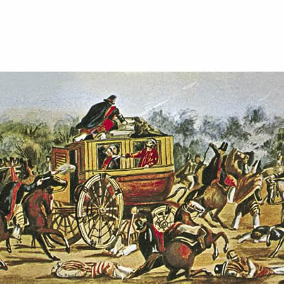 Asesinato de Facundo Quiroga.(oleo de Cayetano Descalzi  (1809–1886) )