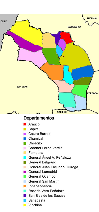 Departamentos de la Rioja
