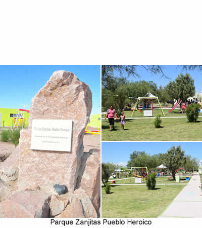Parque Zanjitas Pueblo Heroico , turismo en san luis