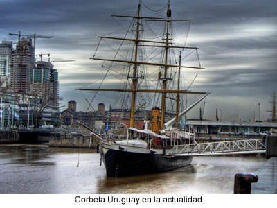 Corbeta Uruguay en la actualidad , historia de Santa Cruz