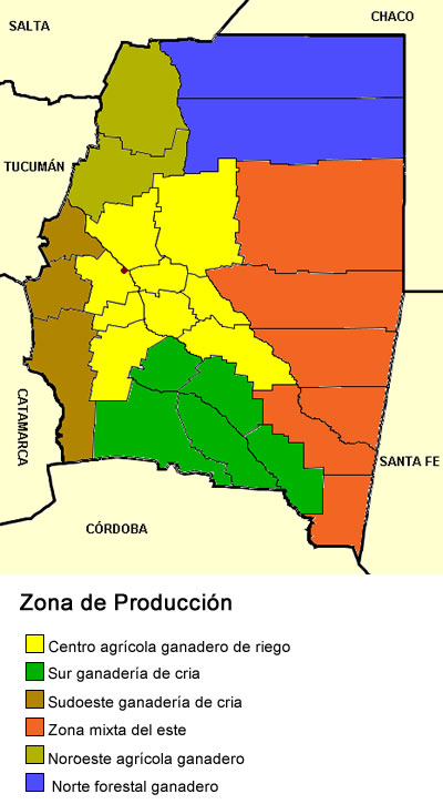 zonas de producción de santiago del estero