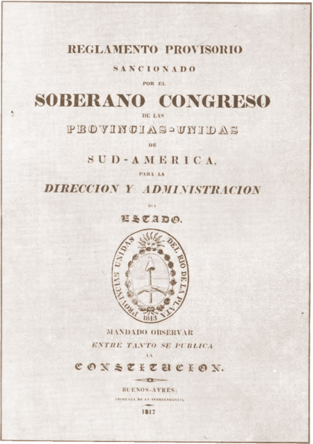 Historia Argentina - El congreso de Tucumán-El Reglamento provisorio.