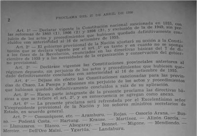 Proclama del 27 de abril de 1956 a