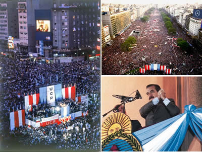 Cierre de campaña de Raúl Alfonsín