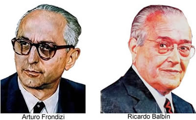 Arturo Frondizi y Ricardo Balbín