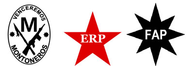 Logos de las organizaciones armadas de izquierda