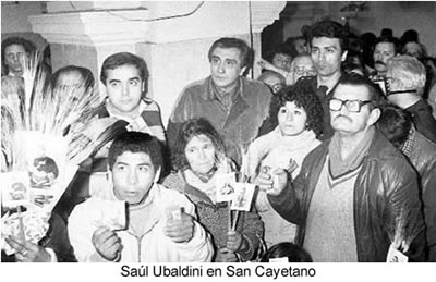 Saúl Ubaldini en San Cayetano