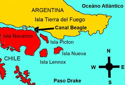 Mapa definitivo del Tratado sobre el Canal de Beagle El tratado incluye la delimitación marítima, un procedimiento para la solución de controversias, estipula derechos de navegación y precisa los límites en la boca oriental del estrecho de Magallanes