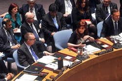 Crisitna en el concejo de Seguridad