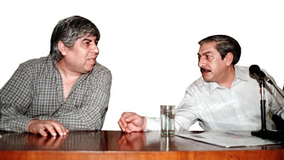 Hugo Moyano y Rodolfo Daer