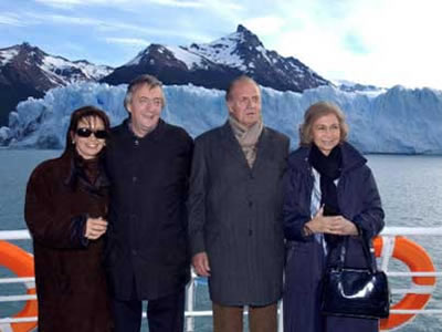 Los reyes de España en el calafate