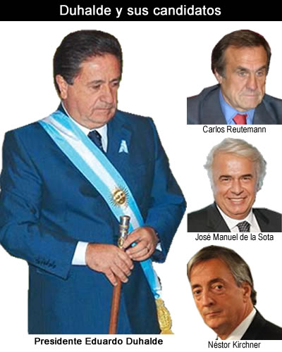 Eduardo Duhalde y sus candidatos