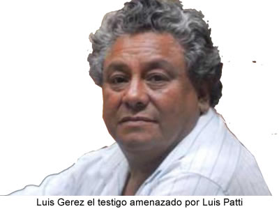 Luis Patti amenazas a testigos y el supuesto secuestro de Gerez