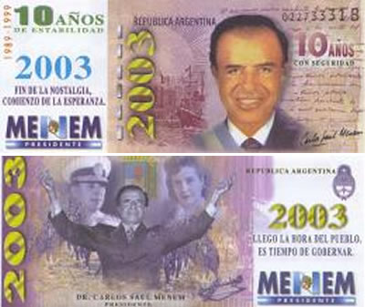 Menem truchos 2003