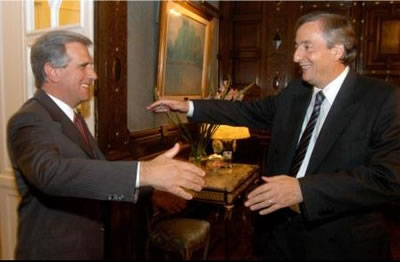 Tabaré Vázquez y Néstor Kirchner