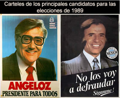 carteles de candidatos de 1989