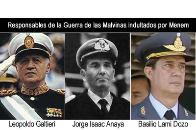 Indulto a los responsables de la guerra de las Malvinas