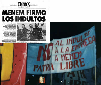 Marcha contra los indultos de Menem