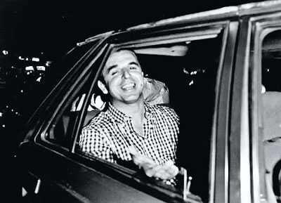 Mario Firmenich el dia de su indulto en 1990