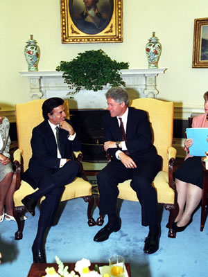 William J. Clinton con el presidente Carlos Menem
